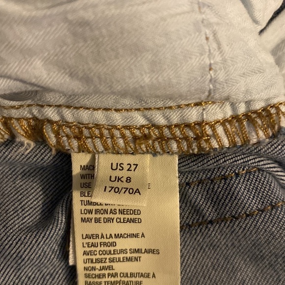 NWT Free People Acid Wash Great Heights Frayed Skinny Jeans size 27 - Picture 12 of 14